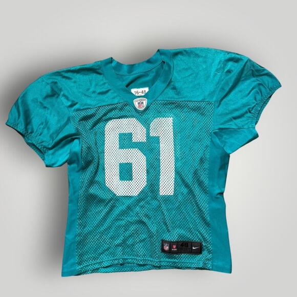 Nike Other - #61 MIAMI DOLPHINS GAME AQUA NIKE PRACTICE JERSEY sz 48